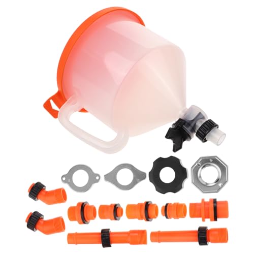 UKCOCO Spill Radiator Cooling System Funnel Kit with Valve Plastic Coolant Filling Tool for Automotive Use Leak Overflow Prevention for Multiple Car Models