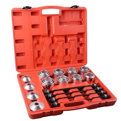 DAYUAN 28Pcs Pull and Press Sleeve Kit Remove Bushes Bearings Seals | Bearing & Bushing Press Tool, Removes & Installs Bushings Bearings Seals, 40CR Steel, Universal Application, Storage Case