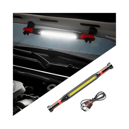 Car Magnetic Work Light Bar, 700LM Rechargeable LED Under Hood Light for Mechanic Garage Workshop, Poratble Automotive Underhood Repair Work Lamp, Universal for Vehicles