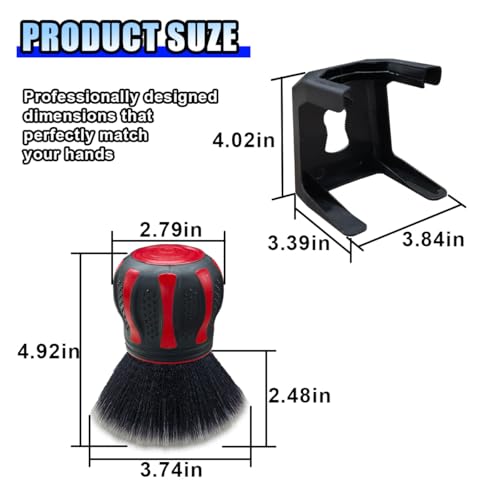 BDZMC Car Detailing Brush, Ultra Soft Bristles XL Synthetic Brush, Auto Interior Dusting Brush with Storage Rack, Car Cleaning Tool for Vehicle Air Conditioner Vents, Dashboard, Leather - color: Red