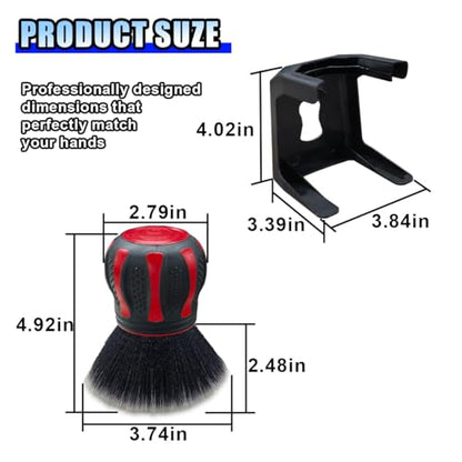 BDZMC Car Detailing Brush, Ultra Soft Bristles XL Synthetic Brush, Auto Interior Dusting Brush with Storage Rack, Car Cleaning Tool for Vehicle Air Conditioner Vents, Dashboard, Leather - color: Red