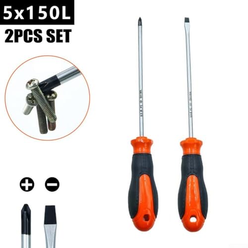 Screw Driver 150mm Extended Phillips Screwdriver (5X150 Phillips) Screw Driver,Portable Screwdriver Set,Portable Small Durable Desarmador