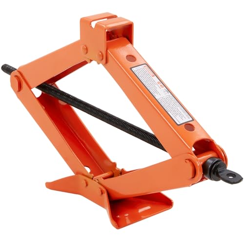 VEVOR Scissor Jack, 2.5 Ton/5512 lbs Scissor Car Jack with 3.7"-17.1" Lifting Range, Heavy Duty Tire Changing Kit, Includes Ratchet Wrench, Lug Wrench & Socket, Fits Most Cars Trucks Sedans SUV MPV