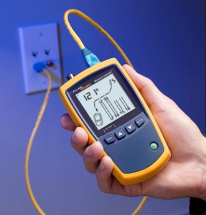 Fluke Networks MS2-100 MicroScanner2 Copper Cable Verifier with Built-In IntelliTone Toning, Troubleshoots RJ11, RJ45, Coax, Tests 10/100/1000Base-T, and Voip,yellow