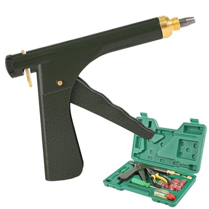 Tire Repair Kit With Plugs Mushroom Tire Plug Kit Tire Patch Kit Heavy Duty Professional Tubeless Tire Gun Puncture Kit for Tyre Punctures and Flats on Cars Motorcycles Trucks and Tractors (Green)