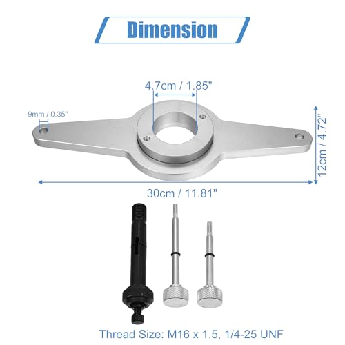 X AUTOHAUX Car Vibration Damper Holding Tool Kit for Audi for Skoda for VW 1.8 2.0 4V TFSi EA888 Crankshaft Pulley Removal EA888 Vibration Damper Assembly