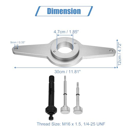 X AUTOHAUX Car Vibration Damper Holding Tool Kit for Audi for Skoda for VW 1.8 2.0 4V TFSi EA888 Crankshaft Pulley Removal EA888 Vibration Damper Assembly
