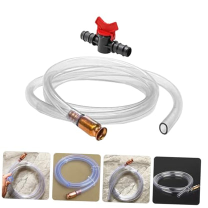 Zerodeko 1set Multifunctional Siphon Hose Kit for to Use Automatic Oil and Water Siphoning Tube Fittings Hose Clamp and for Cars and Liquid Transfer
