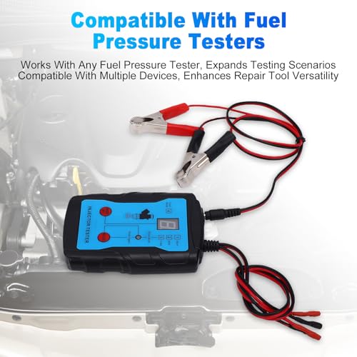Fuel Injector Tester and Cleaner Tool Kit, 4 Pulse Modes 12V Universal Fuel Injector Tester with 8 Cleaning Adapters