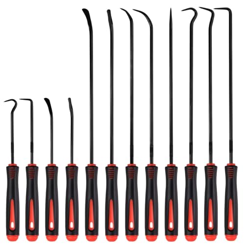 12PCS Automotive Hook and Pick Tool Set, Precision Hook and Pick Tool Set Car Auto O-Ring Seal Gasket Picks Hooks Puller Remove, Mechanic Professional Tools,Car Repair Essentials