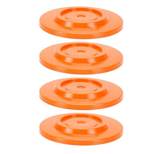 Diydeg RV Leveling Block, 4Pcs Red Round Jack Feet 20cm Heavy Duty Car Leveling Pad Set Car Jack Feet Kit for Travel Trailer