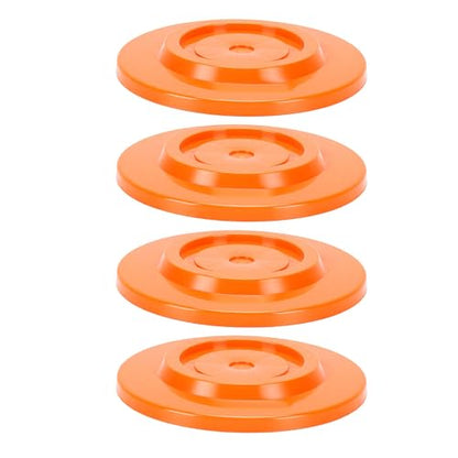 Diydeg RV Leveling Block, 4Pcs Red Round Jack Feet 20cm Heavy Duty Car Leveling Pad Set Car Jack Feet Kit for Travel Trailer