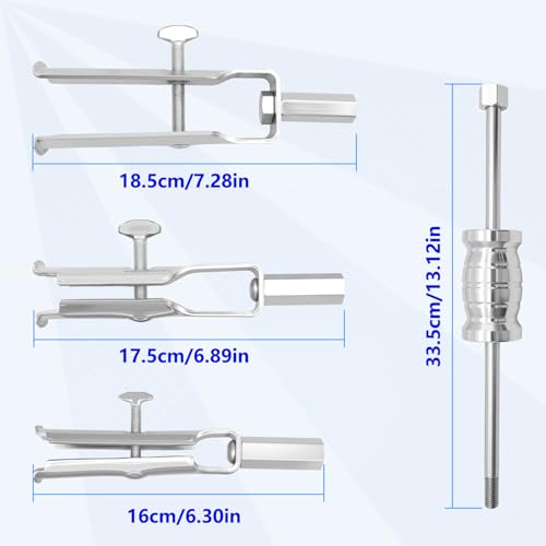 ZKTOOL 4PCS J-26941、J-29369-1、J-29369-2 Bushing & Bearing Remover Stroke Range 15-40mm, Universal Bushing & Needle Bearing Removers Kit, Multi-Functional Oil Seal Puller, with a Slide Hammer