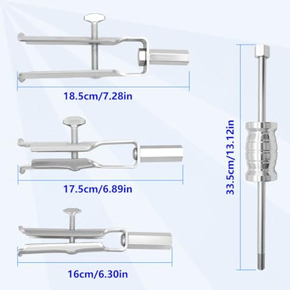 ZKTOOL 4PCS J-26941、J-29369-1、J-29369-2 Bushing & Bearing Remover Stroke Range 15-40mm, Universal Bushing & Needle Bearing Removers Kit, Multi-Functional Oil Seal Puller, with a Slide Hammer