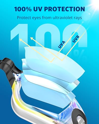 Aegend Swim Goggles, Swimming Goggles No Leaking Full Protect Adult Youth - color: White-orange