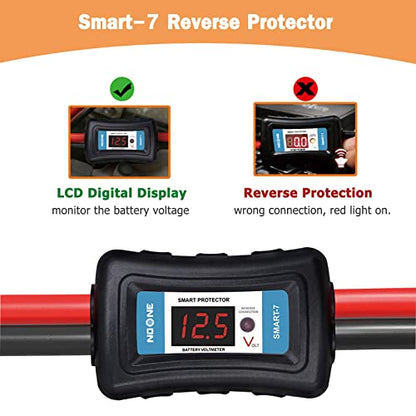 NOONE 2 Gauge Jumper Cable Heavy Duty Car Battery Clamps, for Jump Starting Dead or Weak Batteries Booster Cables with S7 Reverse Polarity Protection and Carry (2 Gauge 20 Feet) - size: 2 Gauge - 20 Feet