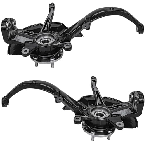 Detroit Axle - 2.5L Front 4pc Steering Knuckles Kit for 2010-2012 Ford Fusion, 2010-2011 Mercury Milan, 2 Steering Knuckles & Wheel Bearing Hubs 2 Struts w/Coil Spring Replacement Suspension - size: 4QU47654/ Big strut kit