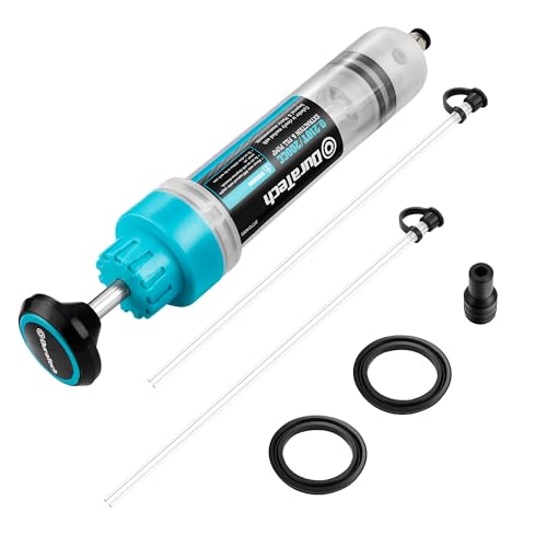 DURATECH 200CC Fluid Extractor Automotive, Fluid Pump with Long Extension Tubes, Oil Syringe with Powerful Suction, Fluid Extractor Pump for Extracting Engine Oil, Transmission Oil and Brake Fluid - size: 200CC
