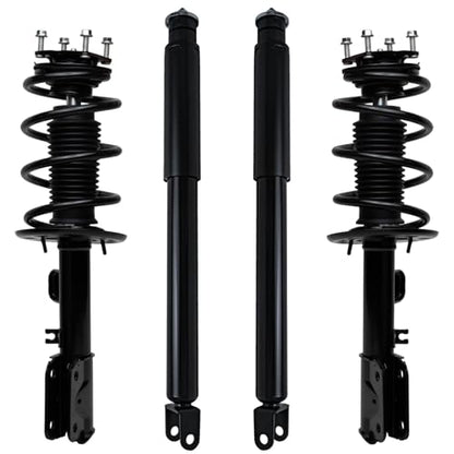 Detroit Axle - Front Struts w/Coil Springs Rear Shock Absorbers Replacement for 2011-2013 Ford Explorer AWD 3.5L - size: 4AQ47063/ strut shock kit