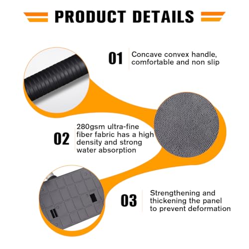 Car Windshield Cleaner Tool, Extendable Handle Triangle Vehicle Window Cleaner with 3 Washable and Reusable Microfiber Pads, Auto Windscreen Cleaning Tool, Universal Fit - size: Triangle