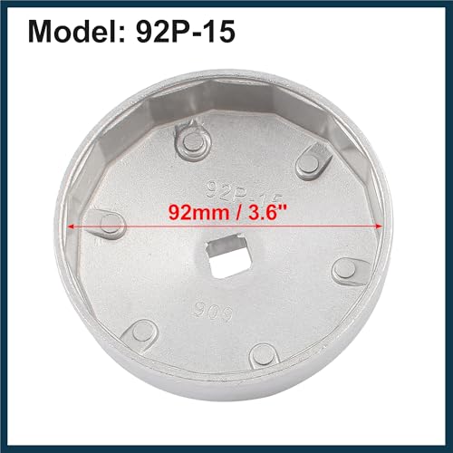 92mm Dia 15 Flutes Oil Filter Socket Cap Wrench Remover for Car Automotive Parts