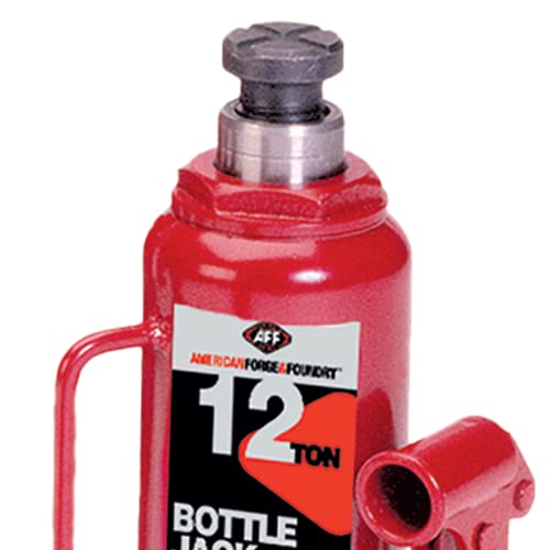 AFF Heavy Duty 12 Ton Bottle Jack, Manual, Machine Hardened Steel Saddles, Centered Pumps and Rams, 3512 - size: 12 Ton Capacity, style: Heavy Duty