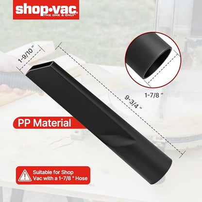 Shop-Vac 1-7/8" Crevice Tool Attachment, 1-9/10"x 9-3/4" | Compatible with Wet/Dry Vacuum Cleaners, Fits 1-7/8-inch Extension Wands and Hoses