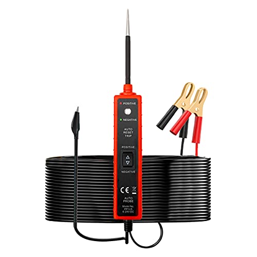 CMTOOL Power Circuit Probe Tester 6V-24V DC Test Light, Automotive Circuit Tester Car Short Finder, Component Activation, Polarity Identify, Overload Protection