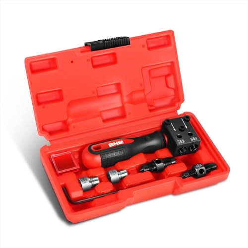 DNA Motoring 7pcs Universal Brake Line Double Flaring Tool for 3/16'' and 1/4'' SAE,Flaring Tool,Creates 45° Single,Double & Bubble Flares,Flare Tool for Vehicle Brake & Hydraulic Lines, TOOLS-00807 - style: 7pcs for 3/16'', 1/4'' SAE