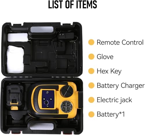 EFFIROSO Battery Powered Electric Car Jack 5 Ton 18V Cordless Portable Automatic Tire Change Kit Emergency Repair Tire Tools for SUV Sedans Yellow