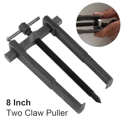 Two Jaws Bearing Puller/Remover, Adjustable Two Jaw Puller Tool, Bearing Puller Tool, Carbon Steel Pump Pulley Remover (8 inch)