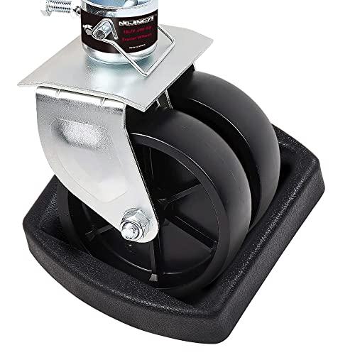 LEORAY Jack Wheel Chock, Reinforced Rubber Jack Caster Wheel Dock for Caravans and Trailers (Dual Wheel) - size: Dual Wheel