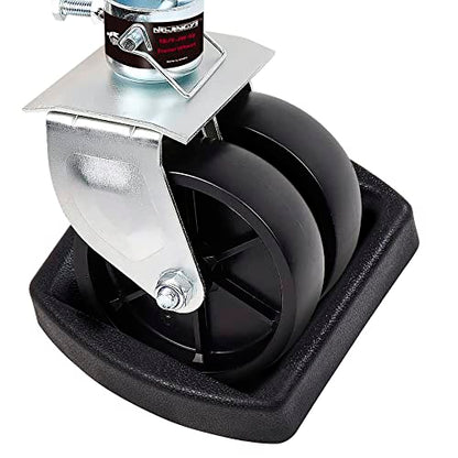 LEORAY Jack Wheel Chock, Reinforced Rubber Jack Caster Wheel Dock for Caravans and Trailers (Dual Wheel) - size: Dual Wheel