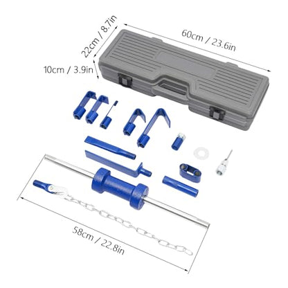 Dent Puller 23inch Long Shaft Slide Hammer Dent Removal Kit with Portable Toolbox, Multiple Tools Automotive Heavy Dent Remover Repair for Door Panels, Bumpers, Mudguards, Side Panels