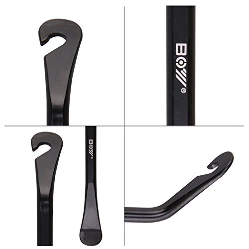 3Pcs Tire Levers, 4.3 inches Carbon Steel Portable Tire Repair Changing Tool Set Lever Tyre Spoon Bike Tube Repair Kit for Remove Replace Road Mountain