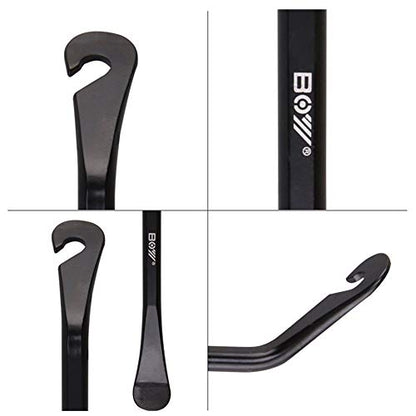 3Pcs Tire Levers, 4.3 inches Carbon Steel Portable Tire Repair Changing Tool Set Lever Tyre Spoon Bike Tube Repair Kit for Remove Replace Road Mountain
