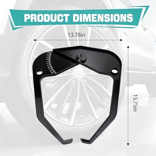 Mikako Car Tire Caliper, Tire Balancer Caliper, Accurate Wheel Calipers Rim Width Measuring Tool for Cars, Portable Rim Measurement Tool, Tires Scale Tools, Universal Car Accessories