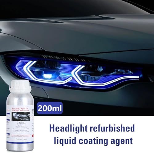200ML Headlight Restoration Liquid,Automobile Headlight Lens Polish Repair Liquid, Car Headlight Scratch Restoring Fluid for Repair Headlight Yellowing, Haze, Scratches - size: 200ML