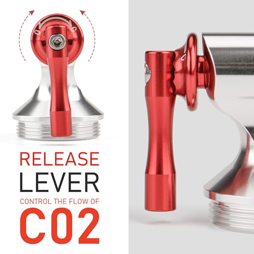 CO2 Inflator Kits, Presta and Schrader Valve Compatible, CO2 Bike Tire Pump for Mountain and Road Bicycles - style: STYLE:B