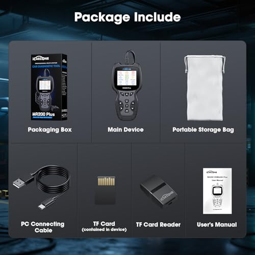 All Systems OBD2 Scanner, MA200 Plus Car Code Reader for 10000+ Car Models, with 6 Services Full OBD2 Live Data Battery Test Diagnostic Scan Tools Lifetime Free Upgrade