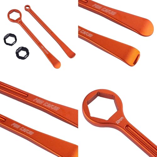 10MM/0.39'' 13MM/0.51'' 22MM/0.87'' 27MM/1.06'' 32MM/1.26''Tire Iron Lever Tool Spoon Motorcycle Tire Change Kit Wrench Set Tire Repair Tool for European Bike XC SX XC EXCF - color: 13mm--orange