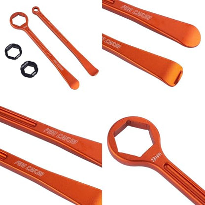 10MM/0.39'' 13MM/0.51'' 22MM/0.87'' 27MM/1.06'' 32MM/1.26''Tire Iron Lever Tool Spoon Motorcycle Tire Change Kit Wrench Set Tire Repair Tool for European Bike XC SX XC EXCF - color: 13mm--orange