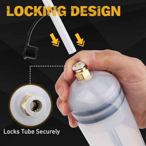 ELEAD 500cc Oil Fluid Extractor Pump, Multi-Purpose Oil Syringe, Fluid Syringe Extractor, Car Vacuum Fuel Transfer, Automotive Oil Syringe(17.6 Oz./0.45 Qt./500 CC) - size: 500CC