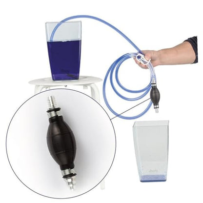 NUOBESTY Manual Suction Hose Set for Car Oil and Water Transfer, Handheld Siphon Pump with Vehicle Guide Oil Tube, Multipurpose Water Suction Kit for Automotive and Home Use
