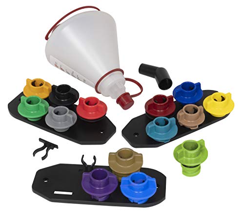 Lisle 19912 Multi-Application Oil Funnel Set, 14 Pc. , Green