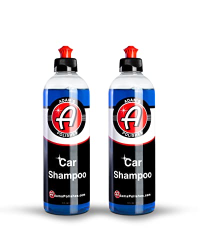 Adam's Car Shampoo 16oz, 2pk - pH Best Biodegradable Car Wash Soap for Foam Cannon, Spray Gun or Bucket - High Foam, Scratch-Free Auto Detailing for Cars, Trucks, RVs & Motorcycles - size: 16 fl. oz (2 Pack)