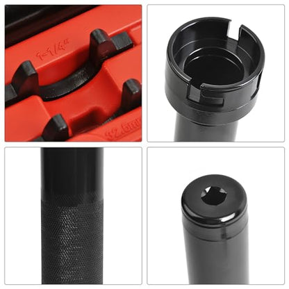 Inner Tie Rod Removal Tool Kit for Tie Rod Removal and Installation with 12 Crowfoot Adapters 1/2 Inch Drive Tube