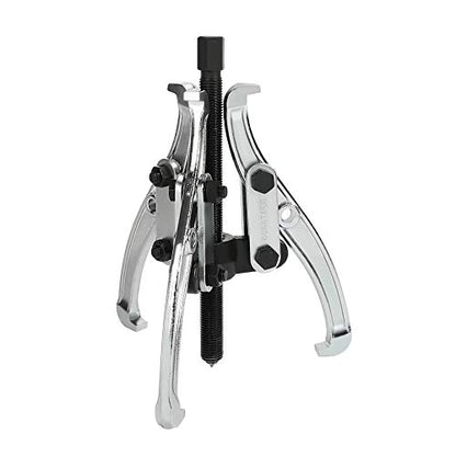 DURATECH 6-Inch 3-Jaw Gear Puller, CR-V Steel, Fully Assembled | Black Phosphated, Anit-Slip, Corrosion Resistance, for Narrow Spaces, Bearing Puller, for Gears, Pulleys, Bearings, Flywheels - size: 6-Inch