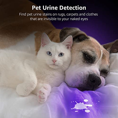 Lepro 51 LEDs UV Light Handheld Blacklight, UV Flashlight Black Light, 395nm Detector for Pet Urine, Stains, Bed Bug and Scorpions, Battery Not Included