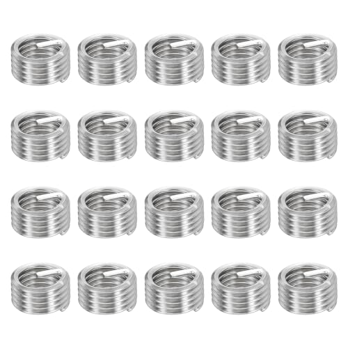 HARFINGTON 20pcs Wire Thread Repair Inserts M10 x 1.5 x 1D (10mm) Metric 304H Stainless Steel Helical Coiled Wire Screw Threaded Sleeve Sheath for Automotive Repairs - size: M10 x 1.5 x 1D